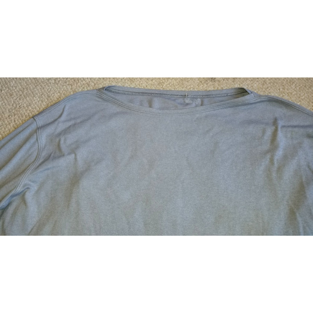 Womens Top-LULULEMON-blue stretch knit pullover Athleisure Performance-XL - Picture 2 of 4